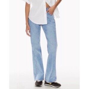 Denim Forum Light Wash Marianne Mid Loose Flare Jeans Size 24